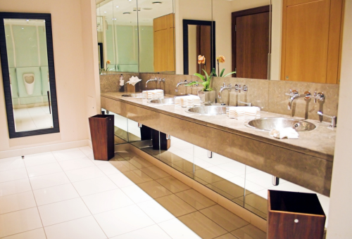 hotel washroom floor