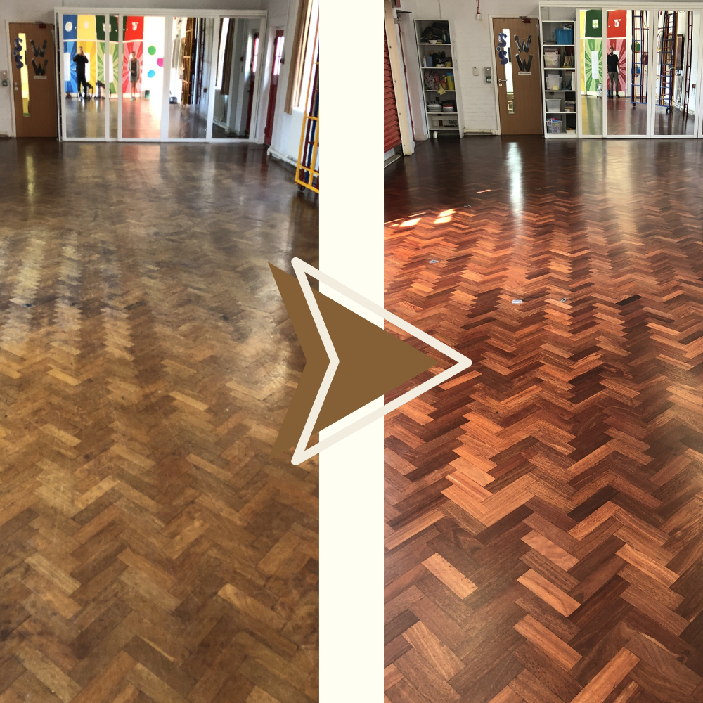 Commercial Floor Restoration, Before and After
