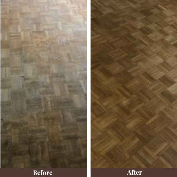 before and after floor restoration